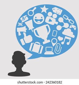 human profile design, vector illustration eps10 graphic 