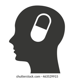 human profile healthcare icon vector illustration graphic