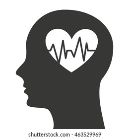 human profile healthcare icon vector illustration graphic