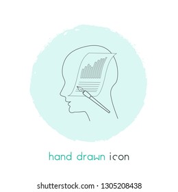 Human profile icon line element. Vector illustration of human profile icon line isolated on clean background for your web mobile app logo design.