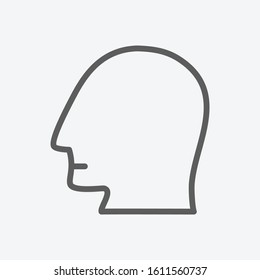 Human profile icon line symbol. Isolated vector illustration of icon sign concept for your web site mobile app logo UI design.