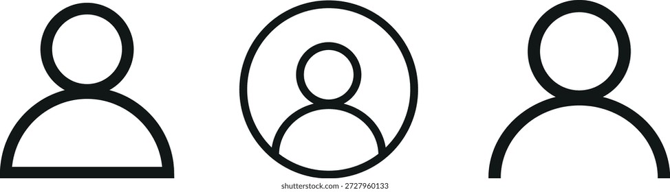 Iconos de Perfil humano – Ilustración vectorial de Avatar de Usuario Simple