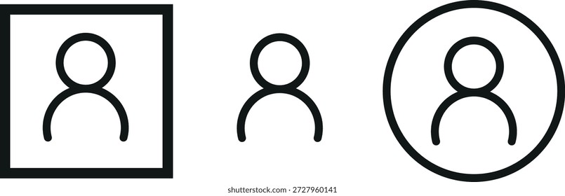 Iconos de Perfil humano – Ilustración vectorial de Avatar de Usuario Simple