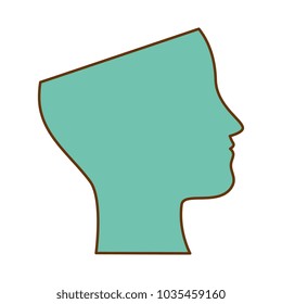 human profile isolated icon