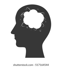 human profile isolated icon