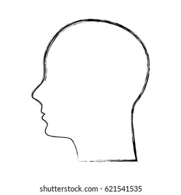human profile isolated icon