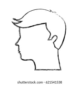 human profile isolated icon
