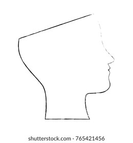 human profile isolated icon