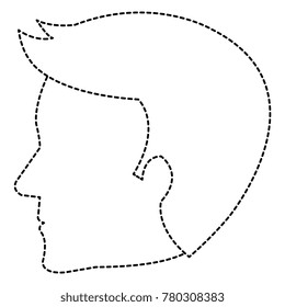 human profile isolated icon