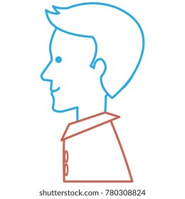 human profile isolated icon