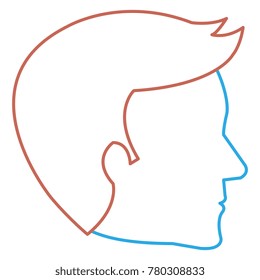 human profile isolated icon