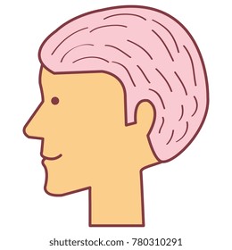 human profile isolated icon