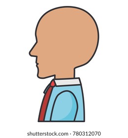 human profile isolated icon