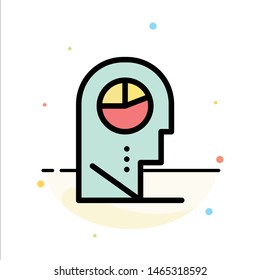 Human, Profile, Man, Hat Abstract Flat Color Icon Template. Vector Icon Template background