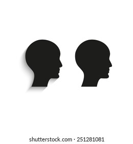 human profile picture - black vector icons
