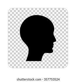 human profile picture  - black vector icon