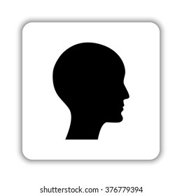 human profile picture  - black vector icon