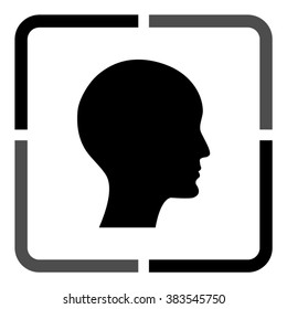 human profile picture  - black vector icon