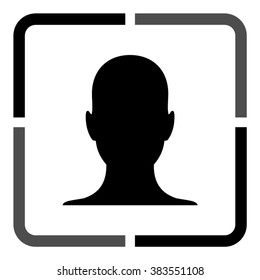 human profile picture  - black vector icon