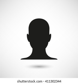 imagen de perfil humano - icono de vector negro con sombra