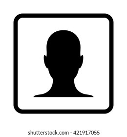 human profile picture  - black vector icon