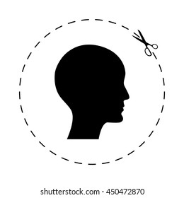 human profile picture  - black vector icon