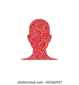 human profile picture  - black vector icon