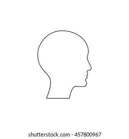 human profile picture  - black vector icon