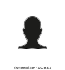 human profile picture -  black vector icon