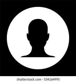 human profile picture  - black vector icon