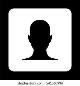 human profile picture -  black vector icon