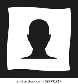 human profile picture  - black vector icon