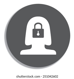 human profile picture on a grey background
