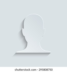 human profile picture with shadow 