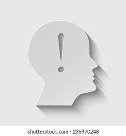 human profile picture with shadow on a grey background