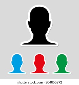human profile picture - vector