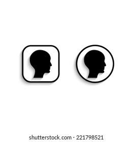 human profile picture  - vector icon