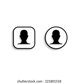 human profile picture - vector icon
