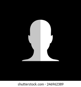 human profile picture  - vector icon, flat design