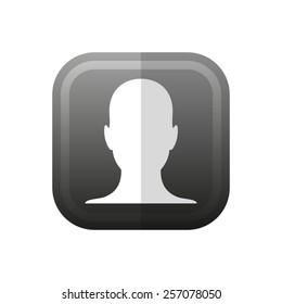 human profile picture - vector icon, flat design