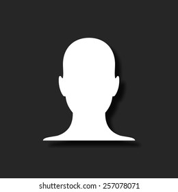 human profile picture - vector icon with shadow