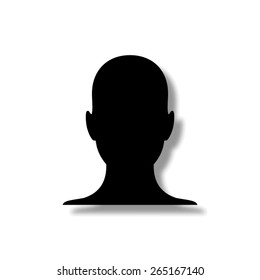 human profile picture   - vector icon with shadow