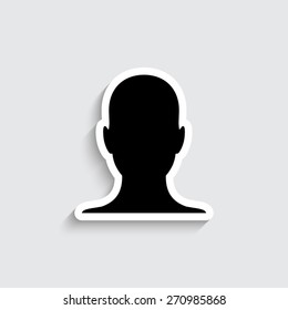 human profile picture - vector icon
