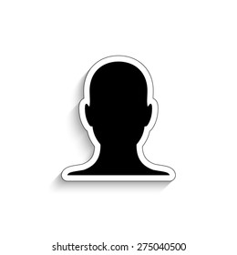 human profile picture - vector icon