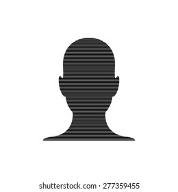 human profile picture   - vector icon