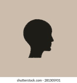 human profile picture - vector icon