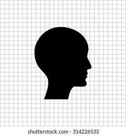 human profile picture - vector icon