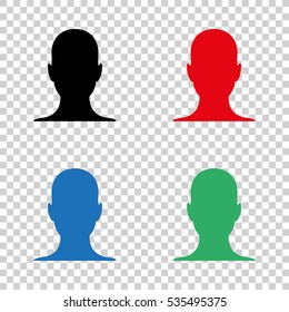 human profile  picture - vector icon