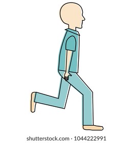 human profile running avatar