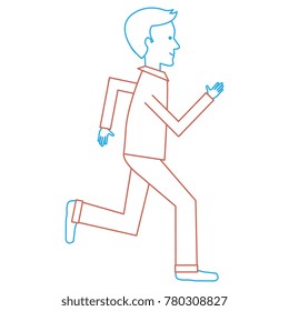 human profile running avatar